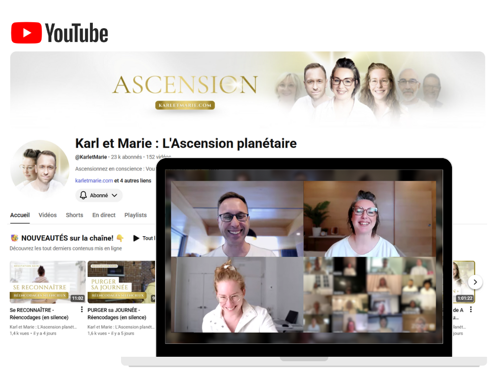 Youtube Karl et Marie Ascension planétaire (1)