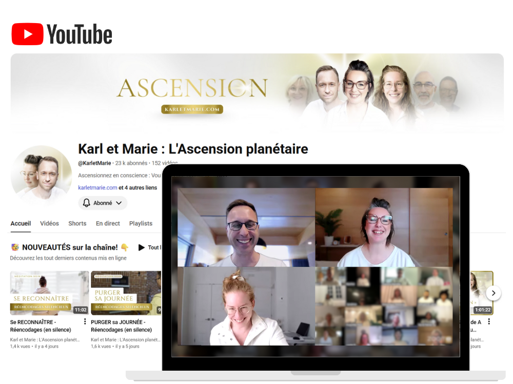 Youtube Karl et Marie Ascension planétaire (1)